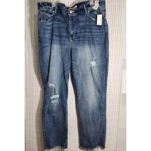 Maurices Denim Jeans Size 22 W Boyfriend Distressed  B5